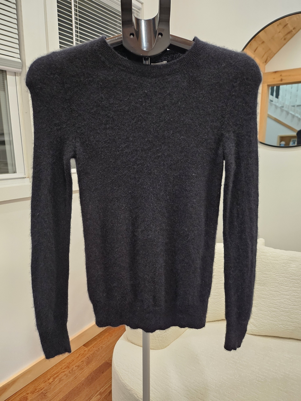 Nordstrom 100% Cashmere Crewneck Sweater Black Size XS